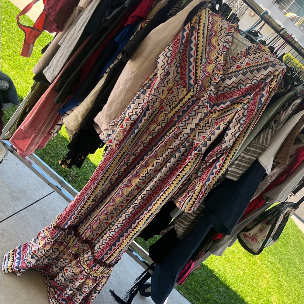 MISSLOOK Multicolor Geometric Maxi Dress